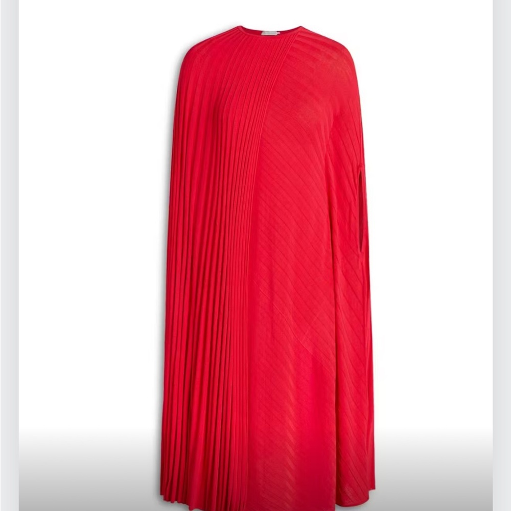 Pleated Rib Cape Dress - Picture 2 of 5